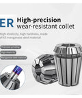Get Your Spring Collet ER11 Up For Cnc Engraving And Milling Projects. ER high-precision wear-resistant collet made of manganese steel.