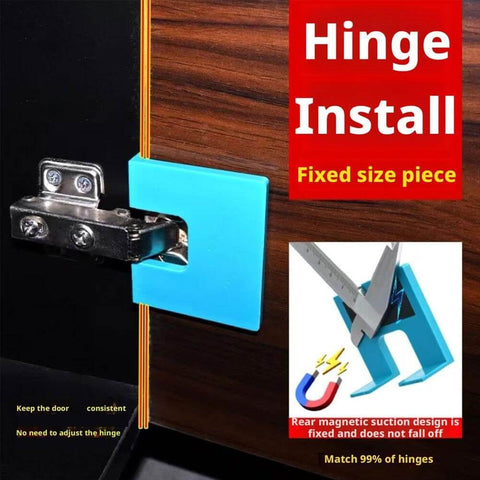 Two Pack Adjustable Door Hinge Jig Router Template Installation Kit With Magnetic Locking For Drill Free Setup Precision 2mm