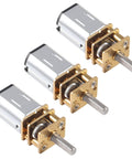 Three Pack 6V 500RPM DC Gear Motors With All Metal Gearbox N20 3Mm Shaft Tiny Yet Mighty For DIY Robots Wheels RC Toys And Creative Project Kits Great For Hobbyists