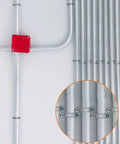 Heavy Duty PVC Conduit Clamps 2 Hole U Clip Straps For Half Inch Cables And Pipes installation with focus on grey plastic brackets