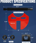Product specifications for Beefy Wheel Bearing Removal Tool And Hub Puller with screw assembly, hub plate, washer, and threaded insert.