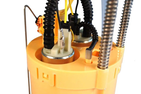 Premium Diesel Lift Pump Assembly For 2010 Dodge Ram Heavy Duty Trucks close-up view, showcasing molded components and wiring.