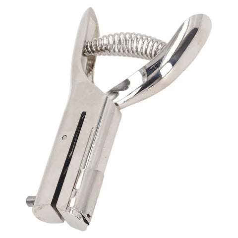 Heavy Duty 6mm Round Hole Punch for Paper ID Cards PVC Cards and Badge Photos, stainless steel handheld single hole punch.