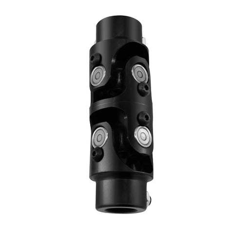 Three Quarter 36 Spline And Three Quarter Double D Black Double U Joint Steering Universal Shaft, front view, for Grinding Machines