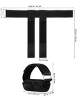 Adjustable Ankle Straps For Weight Lifting And Leg Day Workouts Durable Foot Attachments black with measurements