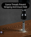 Beefy Stainless Lag Bolts For Wood Half Inch By Three Inch Hex Head Screws 304 Stainless Steel 18 8 Plain Finish showing coarse threads