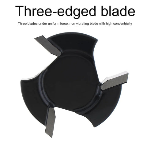 Three-edged CNC Spoilboard Surfacing Router Bit for Slab Flattening One And A Quarter Inch Cut Diameter Alloy Steel Body