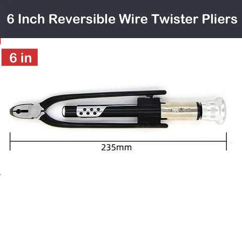 6 Inch Reversible Safety Wire Twister Pliers With 50ft Stainless Steel Twist Wire 032 Gauge, Lock Grip, tool close-up
