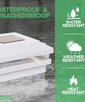 Dual Solar Post Lights For 4x4 And 5x5 Posts White Outdoor Deck And Fence Post Caps, weatherproof and water resistant feature