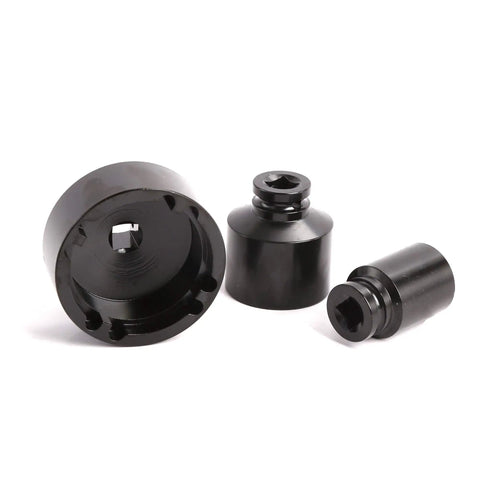 Beefy 13 Piece 1/2 Inch Drive Socket Set With Internal Teeth For Grooved Locknuts, 60mm Long, featuring three sockets