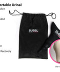 Post Op Recovery Care Bundle For BBL Procedures With Inflatable Chair Lipo Foams Sleeping Pillow Portable Urinal And Electric Air Pump Included, featuring black portable urinal and pouch.