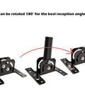 Adjustable Antenna Mounting Pole For Indoor Or Outdoor Use Go-To Heavy Duty Steel Universal Bracket with 180° rotation feature.