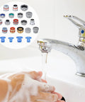 18 Piece Brass Faucet Adapter Kit With Aerators For Sink To Garden Hose And Shower Hose includes multiple adapters near faucet