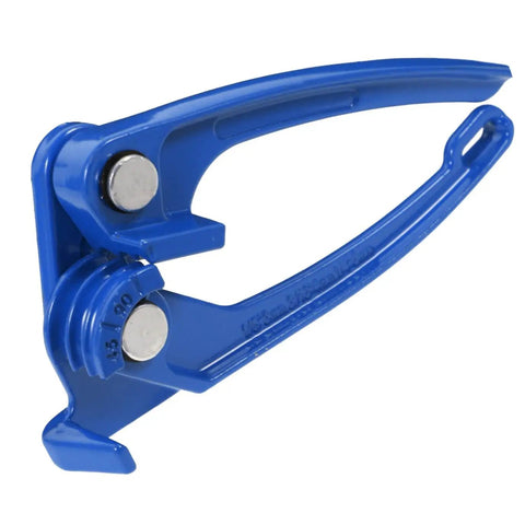 Heavy Duty Carbon Steel Conduit Bender Tool For 1/8 3/16 And 1/4 Inch Manual Hand Tube Bending shown in blue, designed for precise 90 degree bends.