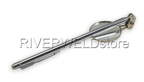 Adjustable Telescopic Inspection Mirror With 360 Degree Swivel Pocket Clip Retractable Handle Extends To 24 Inches 30mm Chrome Mirror