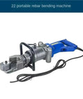 Heavy Duty Electric Rebar Cutter And Steel Bar Bending Machine with compact design and integrated clamp for 22mm rods.