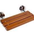 20-Inch Teak Folding Shower Seat Bench With Wall Mount, Fold-Down Shower Chair For Inside Showers, premium Burmese teak, waterproof