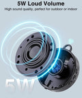 Close-up of Cycling Bluetooth Speaker For Bike With IP65 Waterproof Build showing speaker components and 5W volume.