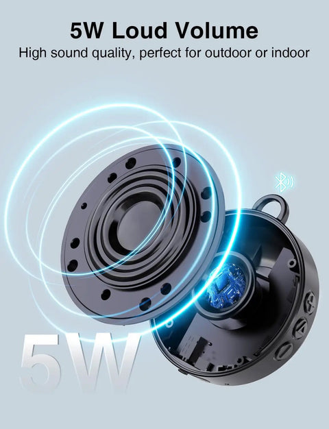 Close-up of Cycling Bluetooth Speaker For Bike With IP65 Waterproof Build showing speaker components and 5W volume.