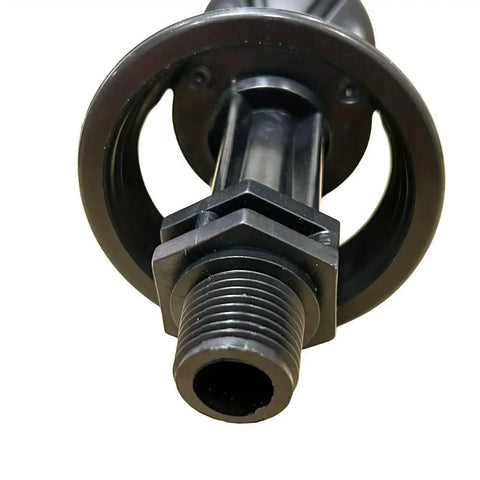 Close-up of threaded end on 360 Degree Big Drip Irrigation Sprinkler Head for Lawn and Garden, Easy Install Watering Nozzle With Full Coverage