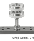 Heavy Duty Folding Door Pulley Featuring Ridiculously Smooth Nylon Rolling Wheel And Rock Solid Zinc Alloy Construction For Zero Hassle Barn Door Hardware Replacement System with metal base.