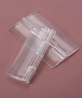 Two Pack Clear Acrylic Folding Hinges For Furniture Cabinets Jewelry Boxes 65 By 40mm Mini Hinge Hardware Set Durable Plastic Hinges