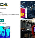 Dope Thermal Imaging Camera With 32x24 IR Sensor Array For Raspberry Pi And HVAC Fire Detection shown in various uses