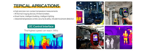 Dope Thermal Imaging Camera With 32x24 IR Sensor Array For Raspberry Pi And HVAC Fire Detection shown in various uses