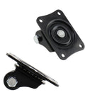 Low Profile Dual Wheel Swivel Casters 1 Inch Wheel 4 Pack Nylon Wheel Heavy Duty Caster Set with pre-drilled mounting plate
