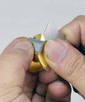 Hands using Pro DIY Metal Bender Kit For Sheet Metal And Tubes With Folding Tool and Auxiliary Bending Tools in action