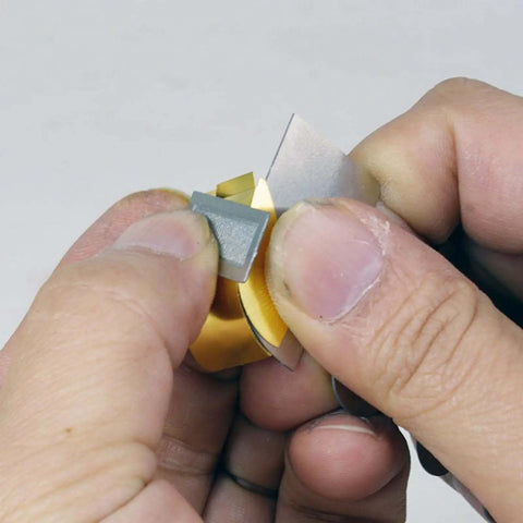 Hands using Pro DIY Metal Bender Kit For Sheet Metal And Tubes With Folding Tool and Auxiliary Bending Tools in action