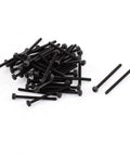 Heavy Duty M2 Socket Head Cap Screws Built Different Black 12.9 Grade Alloy Steel Hex Bolts Machine Fasteners 50 Pack, top view of screws.