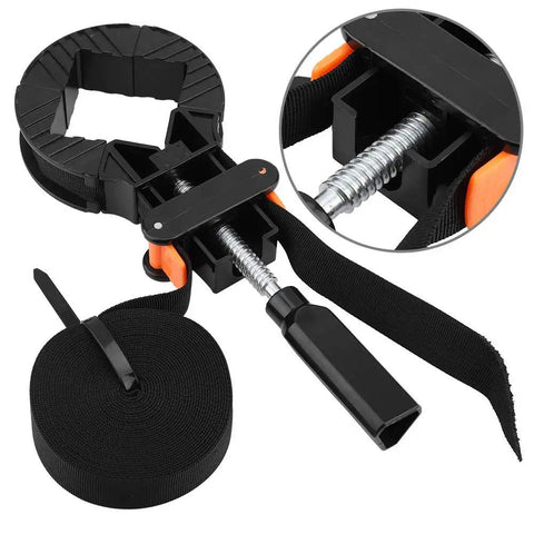 Professional Adjustable Strap Clamps For Woodworking And Picture Framing, Dead Simple Corner Band Setup With No Sweat Screw Adjustment, Heavy Duty Frame That Snaps Lock Fast, Killer Grip Every Single Time