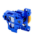 Close-up of Built Tough Extruder Upgrade Kit for X1 and P1 Series 3D Printers with lightweight aluminum and hardened steel gears.