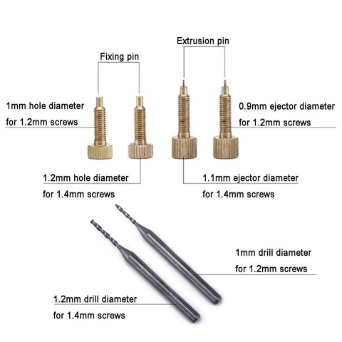 Eyewear Screw Extractor Tool Set For Eyeglasses And Sunglasses Repair Broken Screw Removal Puller With 2 Precision Drill Bits