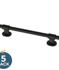Dope Matte Black Adjustable Cabinet Handles Set Of 5 Drawer Pulls For Kitchen Cabinets Dressers And Cupboards Fits 1-3/8 To 6-5/16 Inch Hole Centers Modern Hardware Upgrade With Adjusta-Pull For Everyday Use, matte black metal handle, 5 pack