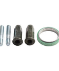 Exhaust Flange Bolt Kit for Gy6 Scooters and Engines 50CC 125CC 150CC Heavy Duty Anti Rust Hardware Fastener Set With Durable Iron Construction And Sealing Gaskets For Leak Free Exhaust Connections, bolts and gasket shown