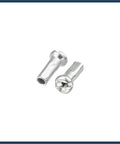Close-up of nipples from 40Pcs 14G Bicycle Steel Spokes 292mm Length With Nipples Wheel Spoke Kit For Most Bikes Replacement And Upgrade For Stronger