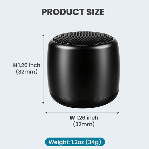 Ultra Tiny Bluetooth Speaker With HD Sound And Deep Bass Mini Wireless Speaker for Phone PC and Tablet Cute Tiny Design for Travel