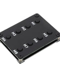 Compact Ham Radio Transceiver Keyboard With 3.5mm Wire Grab And Go Shortcut Keyboard For Quick Push To Talk Access And Easy Channel Tuning On The Fly Premium ABS Build Durable Portable Design Plug And Play showing top view of button layout.