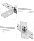 Close-up of 360 Degree Rotation Hidden Door Hinges Set 4 Pieces Stainless Steel Pivot Hinges for Wooden and Aluminum Doors