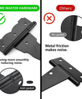 Comparison of 8 Inch Heavy Duty T Strap Hinge Set With Screws Black Finish For Doors Gates Sheds And Barns with gasket and without gasket options