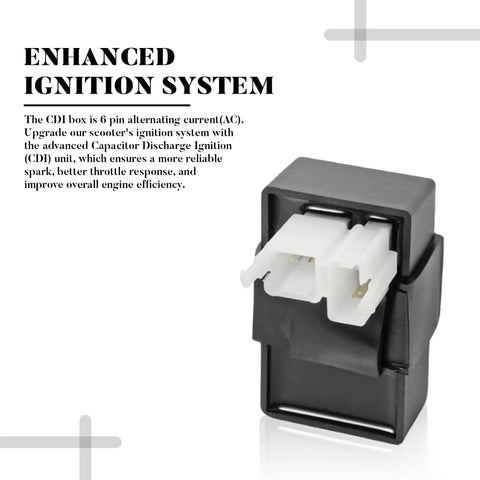 Beefed Up High Performance Ignition Coil Kit With 6 Pin AC CDI Box Spark Plug For CG125cc 150cc 200cc 250cc Engines Fits Chinese ATVs featuring CDI box