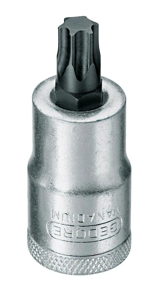 Close-up of a socket from the 40 Piece One Half Inch Drive Socket And Spanner Set Pro Grade With Dual Color Foam Tool Module.