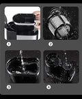 Legit Automatic Drip Coffee Maker With Built In Burr Grinder Smart Temp Control Programmable Timer showing water pouring into reservoir.
