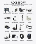 Various accessories for Heavy Duty Electric Forklift With LED Light And Safe Driving Axle For Warehouse And Outdoor Site Material Transport
