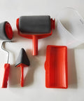 Premium Paint Roller And Brush Kit With Leak Proof Design And Crisp Corner Edgers For Flawless Wall Painting, includes roller and scraper.