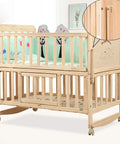 Wooden crib with 54 Piece Crib Screws And Nuts Kit With Hex Socket Cap Screws, Barrel Nuts, and Wooden Dowels for assembly