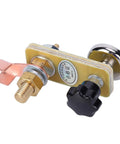 Ultimate Welding Magnetic Ground Clamp With Strong Brass Head And 0.2 Inch Insulation Board For Stable Grounding On Smooth Metal Surfaces Like A Total Pro side view of clamp with brass and copper components