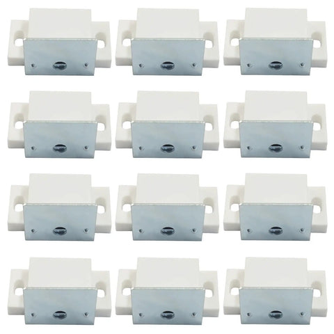 12 Pack Magnetic Door Catch Kit with Heavy Duty Cabinet Magnets for Kitchen Bathroom Closet Cupboard includes screws and hardware.